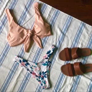 Tie Front Bikini Set